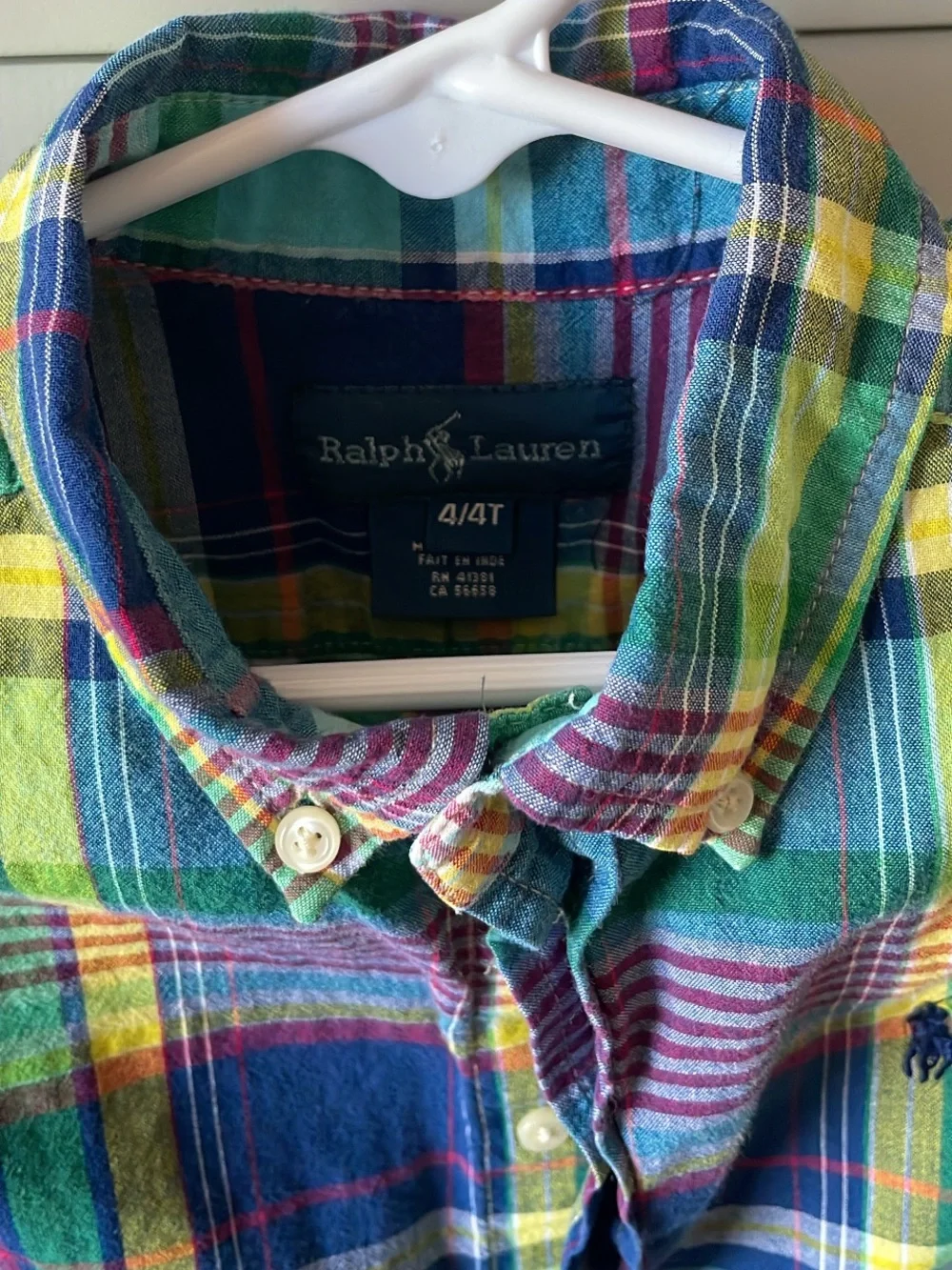 Ralph Lauren Multicolor Plaid Short-Sleeve Button-Down Shirt